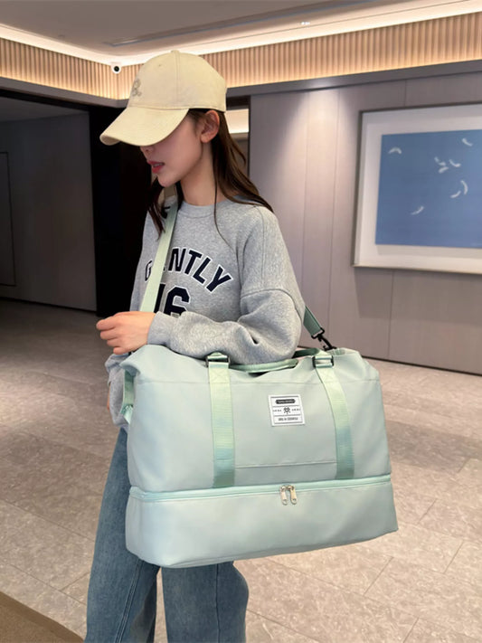 Lightweight Oxford Cloth Travel Bag - Light Green