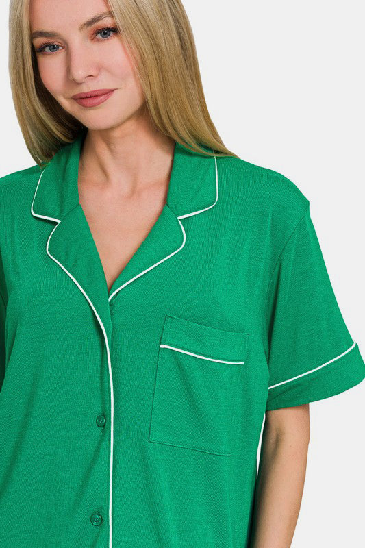 Davi & Dani Exposed Seam Zip Up Dropped Shoulder Jacket