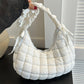 Bubble Texture Ruched Strap Quilted Shoulder Bag