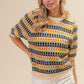 BiBi Multi Color Half Sleeve Sweater