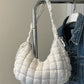 Bubble Texture Ruched Strap Quilted Shoulder Bag