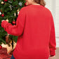 Plus Size MERRY Round Neck Long Sleeve Sweater