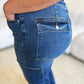 Judy Blue Full Size High Waist Straight Cargo Jeans