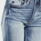 Kancan High Rise Cuffed Straight Jeans