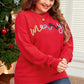 Plus Size MERRY Round Neck Long Sleeve Sweater