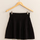 HYFVE High Waist Knit Pleated Flare Mini Skirt