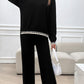 Devine Round Neck Dropped Shoulder Top and Pants Sweater Set