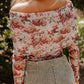 Floral Off-Shoulder Long Sleeve Bodysuit