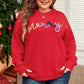 Plus Size MERRY Round Neck Long Sleeve Sweater