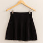 HYFVE High Waist Knit Pleated Flare Mini Skirt