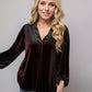 V-Neck Three-Quarter Sleeve Blouse