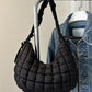 Bubble Texture Ruched Strap Quilted Shoulder Bag