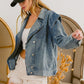 BiBi Button Up Long Sleeve Denim Jacket