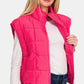 Zenana Zip Up Cropped Puffer Vest with Pockets