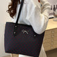 Bow Trim Polyester Tote Bag