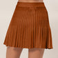 HYFVE High Waist Knit Pleated Flare Mini Skirt