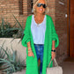 Letter Dropped Shoulder Long Sleeve Cardigan