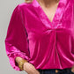 V-Neck Three-Quarter Sleeve Blouse