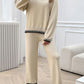 Devine Round Neck Dropped Shoulder Top and Pants Sweater Set