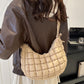 Bubble Texture Ruched Strap Quilted Shoulder Bag