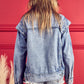 BiBi Button Up Long Sleeve Denim Jacket