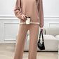 Devine Round Neck Dropped Shoulder Top and Pants Sweater Set