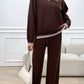 Devine Round Neck Dropped Shoulder Top and Pants Sweater Set