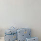 3 Piece Bow Quilted Cloth Storage Bag Set