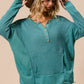 BiBi Thumb Opening Long Sleeve Top with Kangaroo Pocket