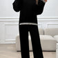 Devine Round Neck Dropped Shoulder Top and Pants Sweater Set