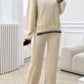 Devine Round Neck Dropped Shoulder Top and Pants Sweater Set