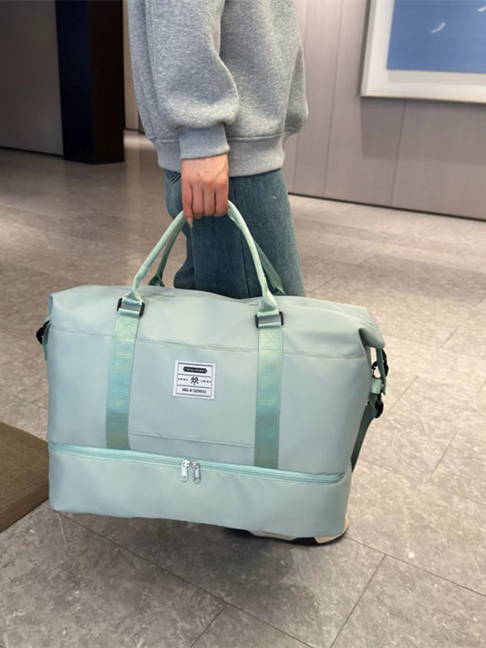 Lightweight Oxford Cloth Travel Bag - Light Green