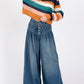 SAGE+FIG Smocked Waist Band Wide Leg Jeans