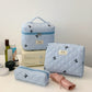 3 Piece Bow Quilted Cloth Storage Bag Set