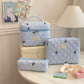 3 Piece Bow Quilted Cloth Storage Bag Set