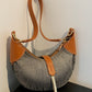 Contrast Denim Shoulder Bag