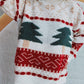 Christmas Tree Mock Neck Long Sleeve Sweater