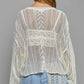 POL Openwork Balloon Sleeve Knit Cover Up