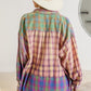 BiBi Plaid Color Block Button Up Shirt