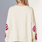 Double Take Sequin Round Neck Long Sleeve Sweatshirt