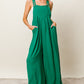 BiBi Texture Sleeveless Wide Leg Jumpsuit