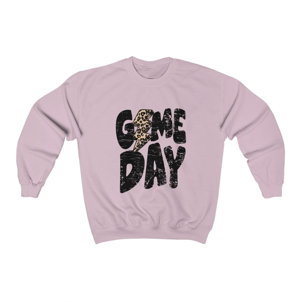 Game Day Cheetah Lightning Bolt Sweater - bluehighlandbtq